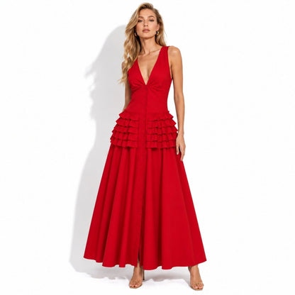 Zeva | Women's Tiered Ruffle Midi Dress