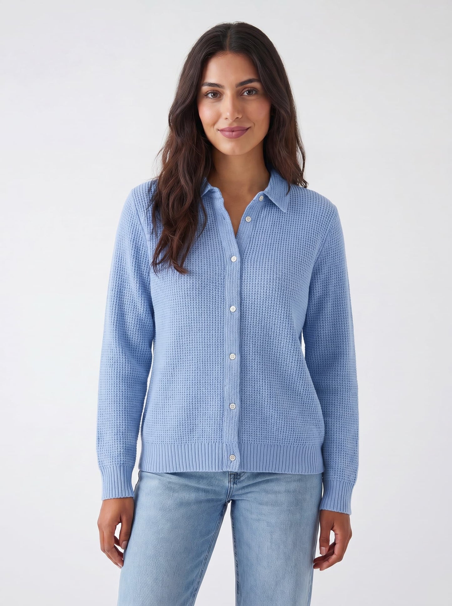Elise | Women's Classic Knitted Collar Cardigan