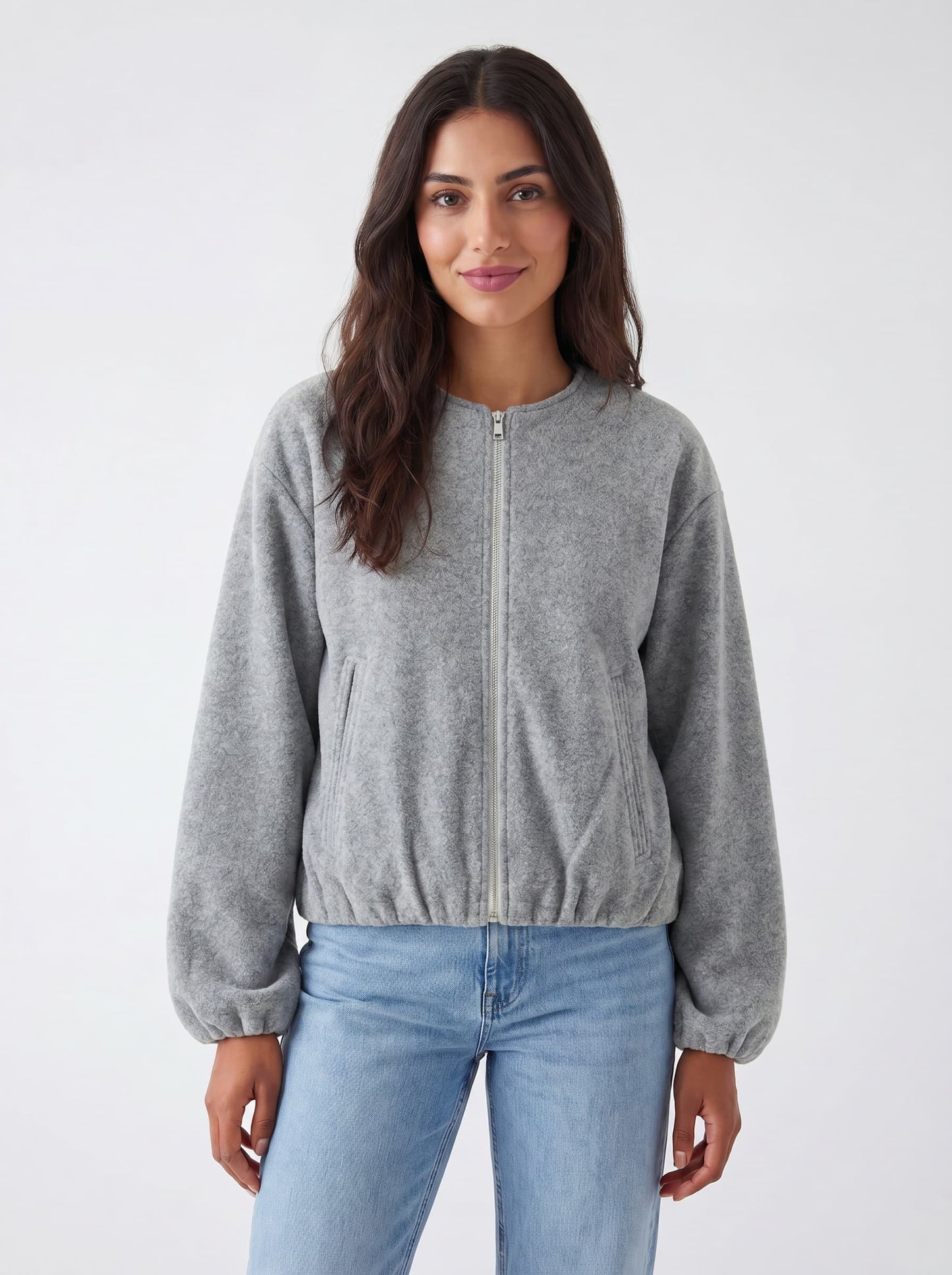 Lisa | Women's Trendy Zip-Up Bomber Jacket