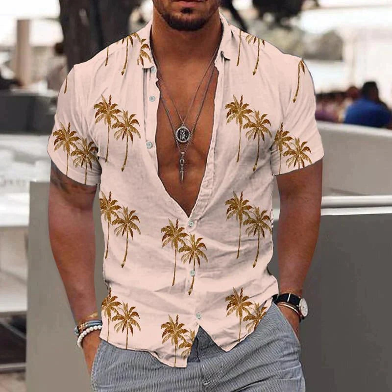 Cruz | Men's Printed Short-Sleeve Hawaiian Shirt for Summer