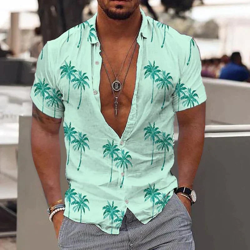 Cruz | Men's Printed Short-Sleeve Hawaiian Shirt for Summer