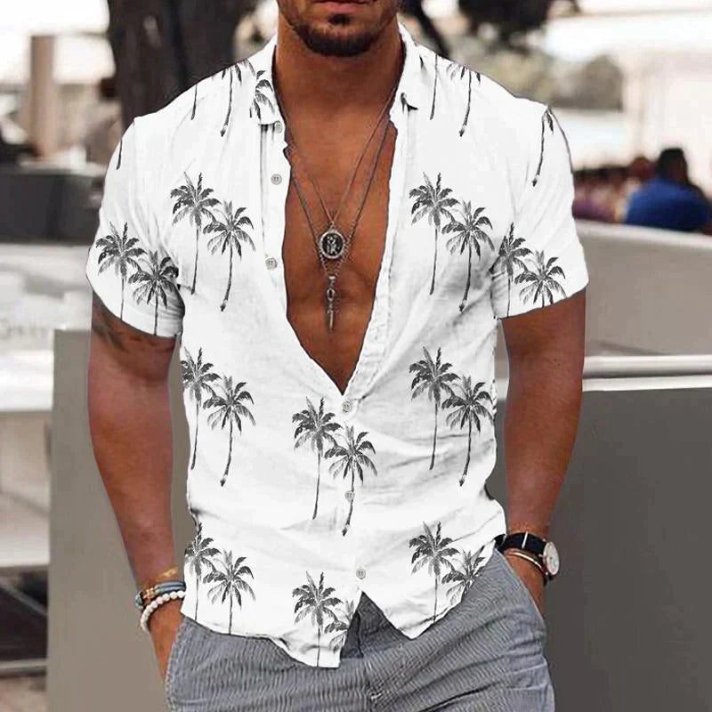 Cruz | Men's Printed Short-Sleeve Hawaiian Shirt for Summer