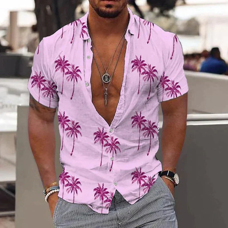 Cruz | Men's Printed Short-Sleeve Hawaiian Shirt for Summer