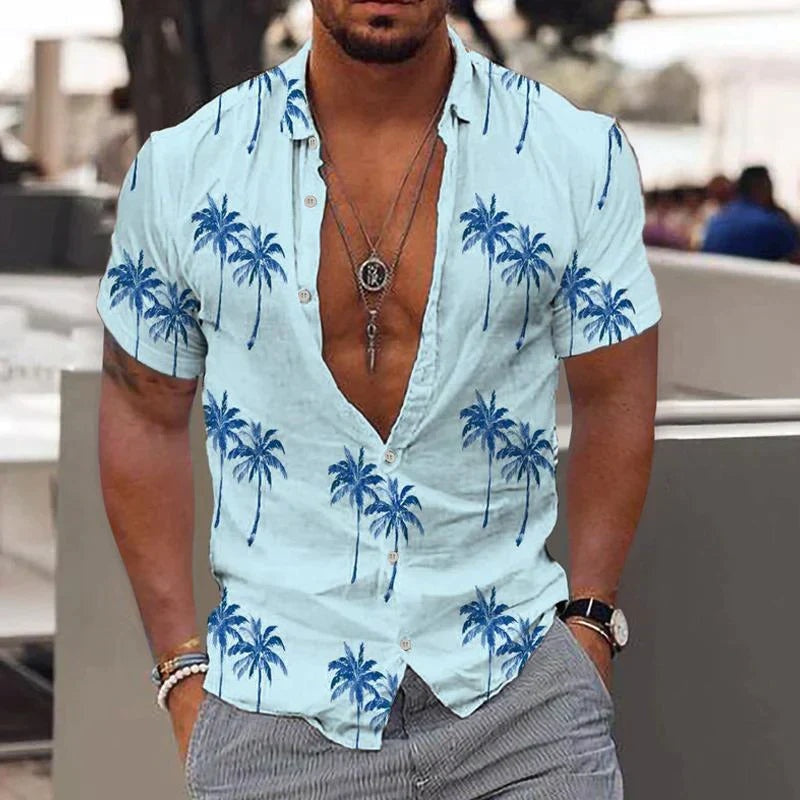 Cruz | Men's Printed Short-Sleeve Hawaiian Shirt for Summer