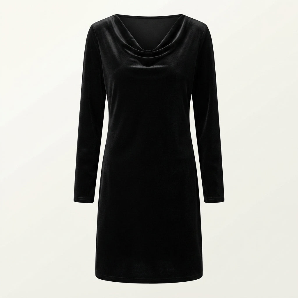 Velvet Midi Cocktail Dress For Women