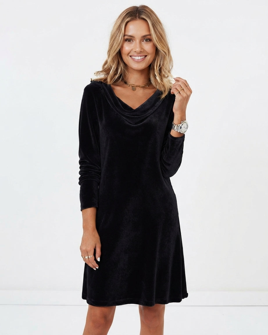 Velvet Midi Cocktail Dress For Women