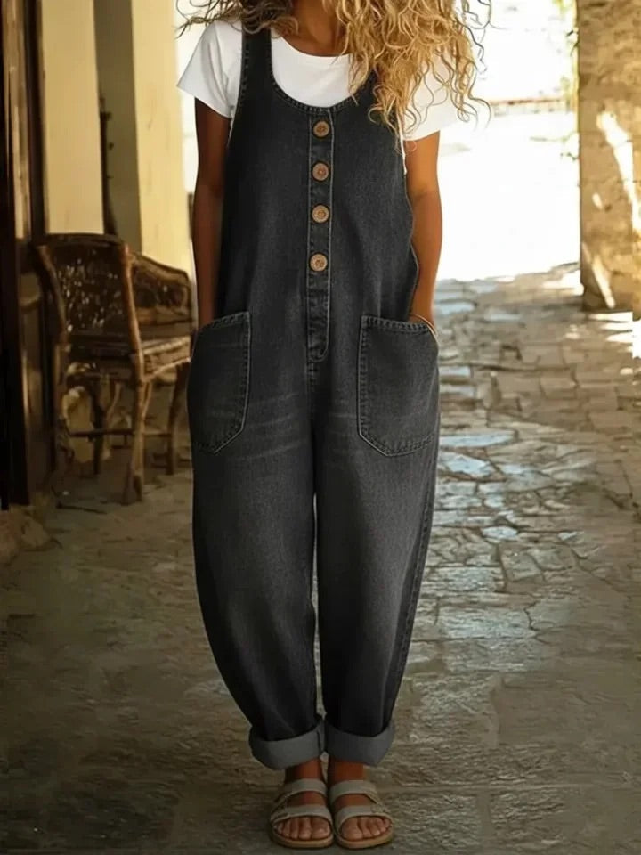 Jasmijn | Sleeveless Denim Dungarees
