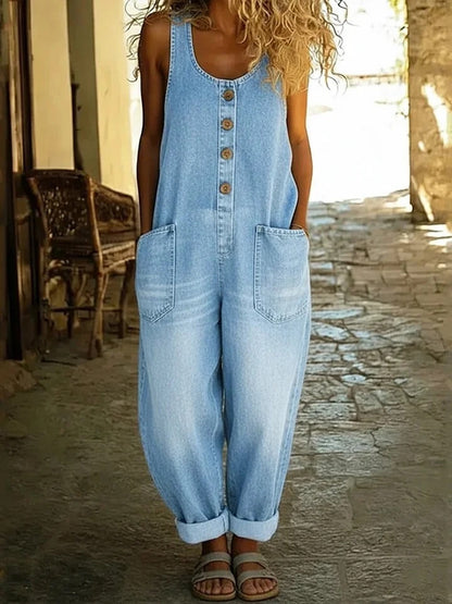 Jasmijn | Sleeveless Denim Dungarees