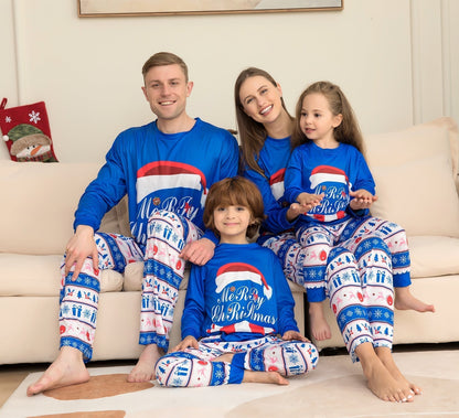 Cupid | Christmas Pyjamas Blue Santa Hat Print