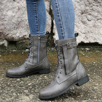 Hazel | Women's Combat Lace-Up Boots
