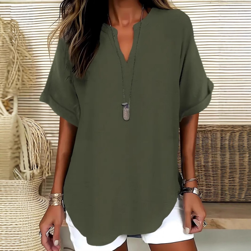 Daniela | Lightweight V-Neck Top