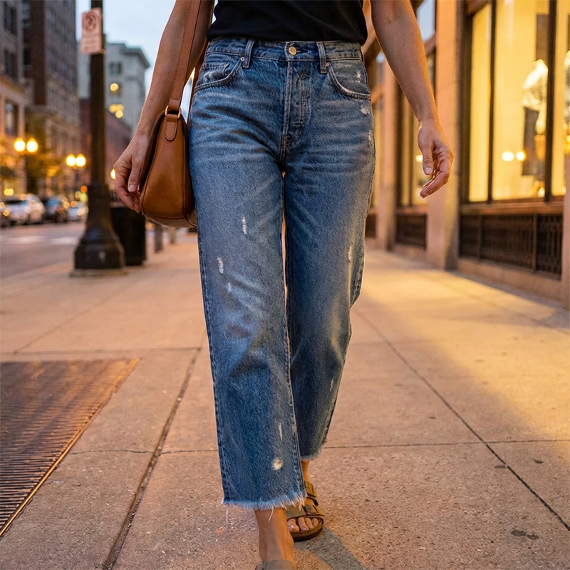 Nora | Retro Straight Cut Short Jeans