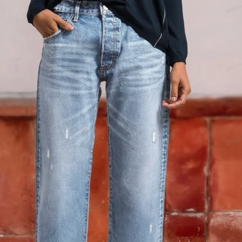 Nora | Retro Straight Cut Short Jeans