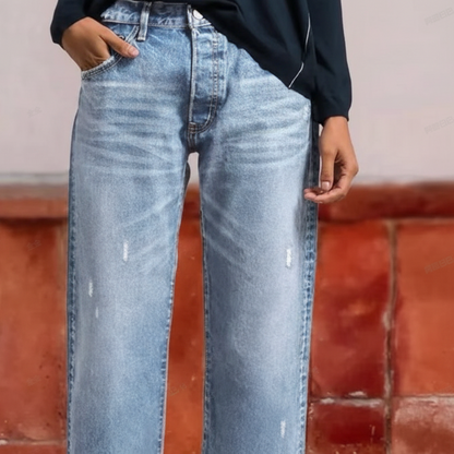 Nora | Retro Straight Cut Short Jeans