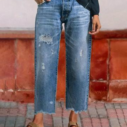 Nora | Retro Straight Cut Short Jeans