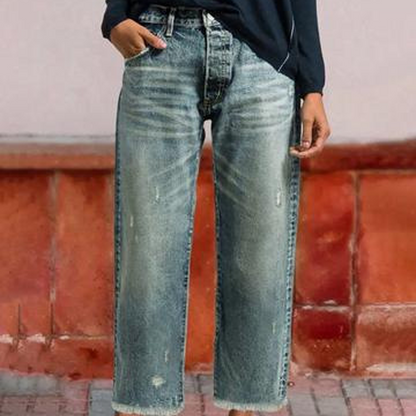 Nora | Retro Straight Cut Short Jeans