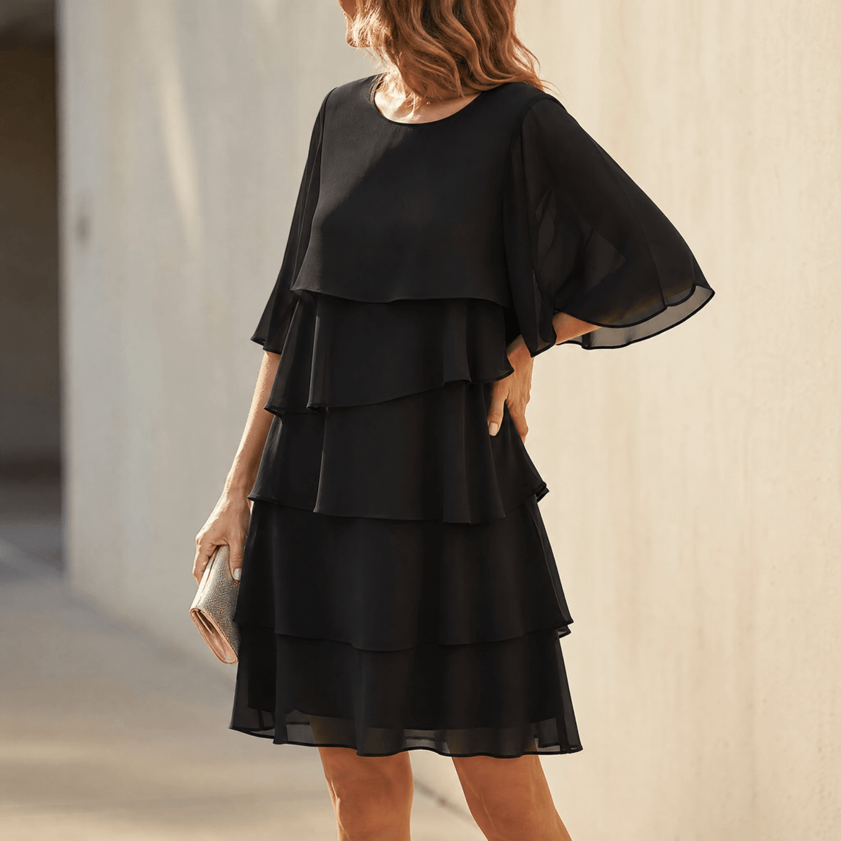 Tammsin | Women's Tiered Ruffle Midi Dress