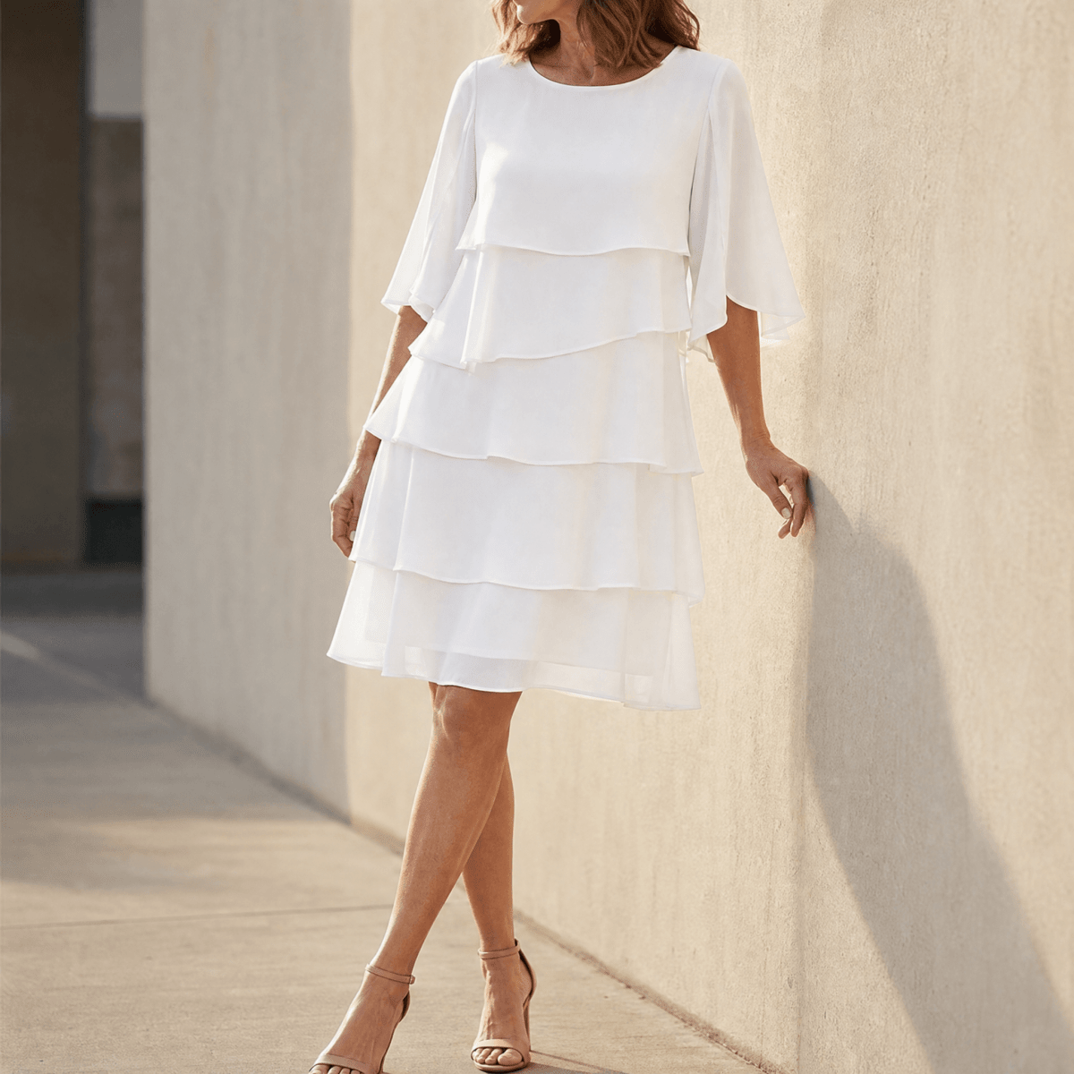 Tammsin | Women's Tiered Ruffle Midi Dress