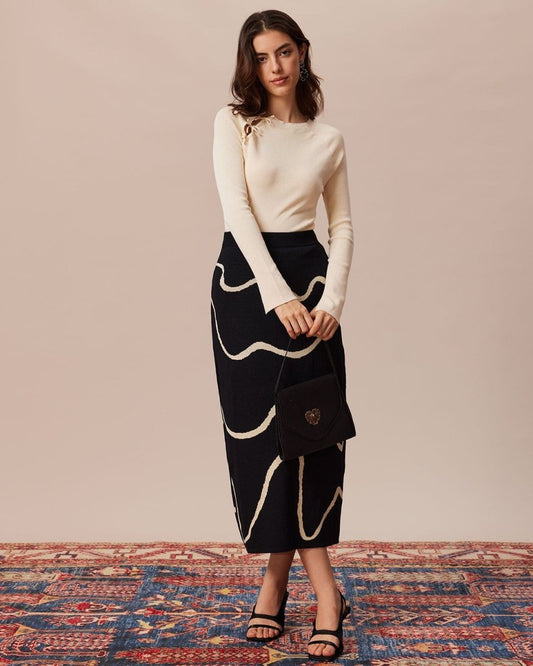 Wren | Women's Ribbed Cut-Out Bowknot Knit Top