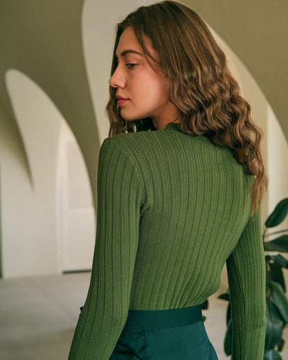 Priya | Women's Round Neck Ribbed Knit Sweater
