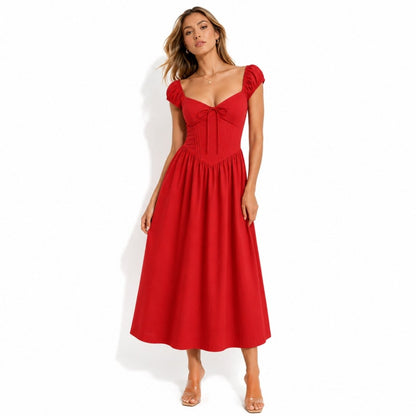 Galadriel | Women's Sweetheart Corset Midi Sundress