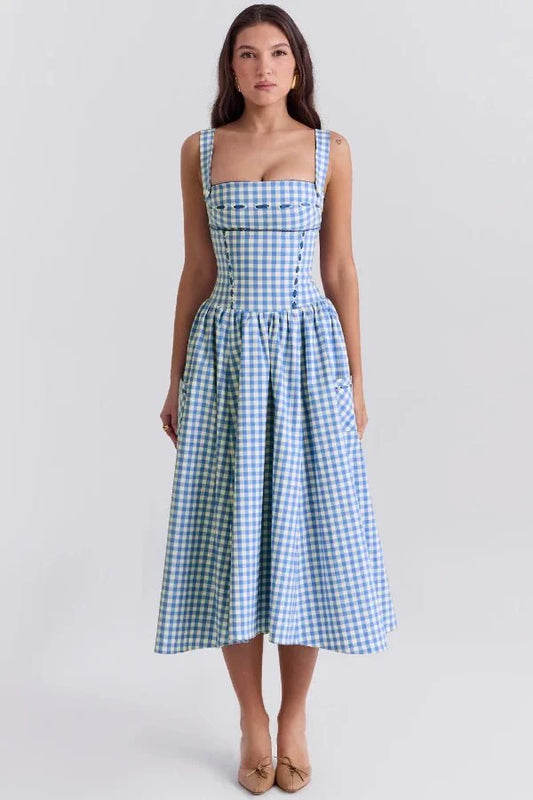 Bridie | Flowy Pleated Midi Sundress