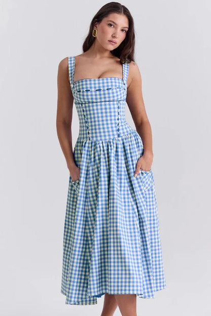 Bridie | Flowy Pleated Midi Sundress