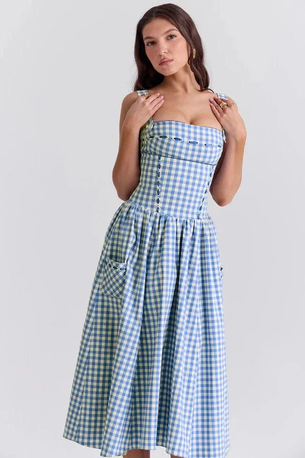 Bridie | Flowy Pleated Midi Sundress