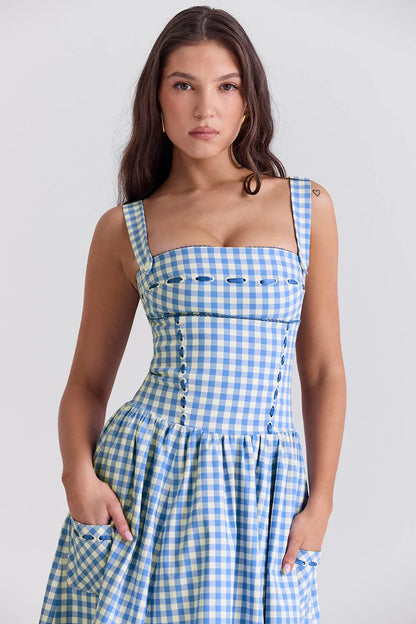 Bridie | Flowy Pleated Midi Sundress