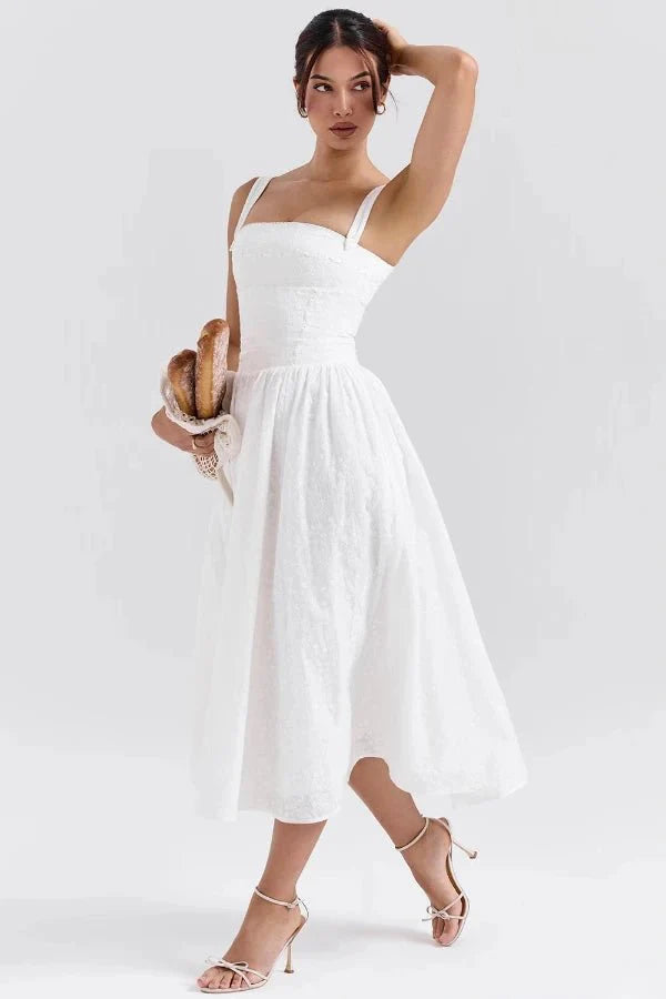 Bridie | Flowy Pleated Midi Sundress