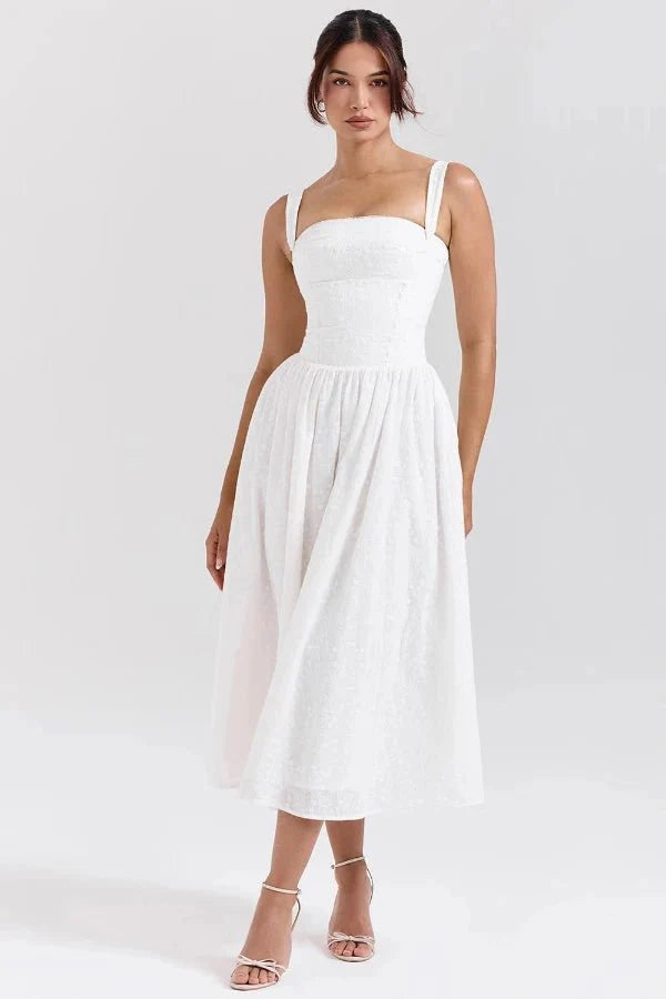 Bridie | Flowy Pleated Midi Sundress
