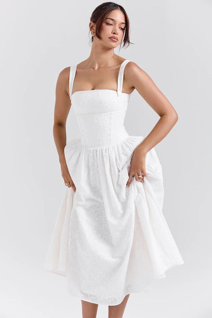 Bridie | Flowy Pleated Midi Sundress