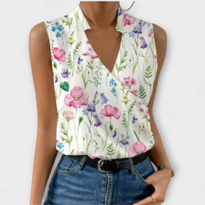 Jenna | Surplice Draped V-Neck Wrap Blouse