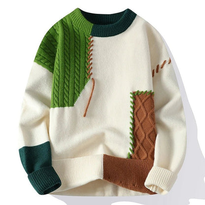 John | Men's Color Block Knit Sweater