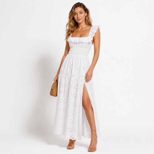 Eponine | Women's Eyelet Lace Maxi Dress