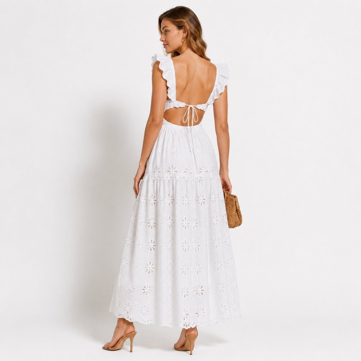Eponine | Women's Eyelet Lace Maxi Dress