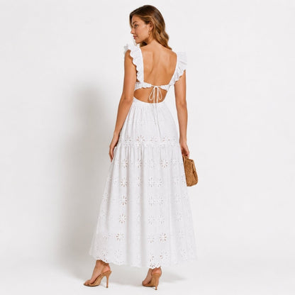 Eponine | Women's Eyelet Lace Maxi Dress