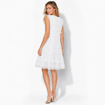 Everild | Women's Lace Tiered Mini Dress