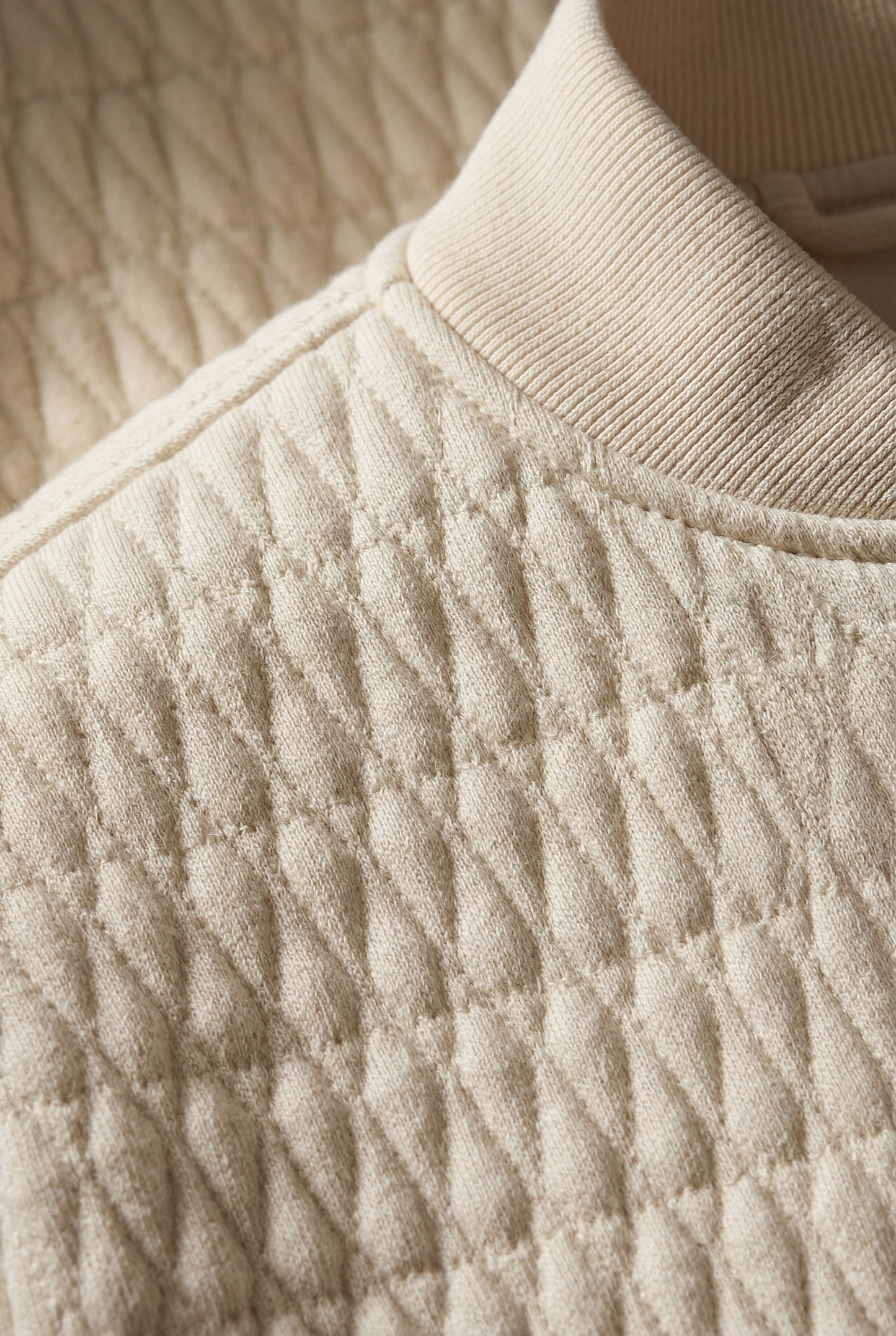 Billie | Women's Quilted Bomber Jacket, Ribbed Trim