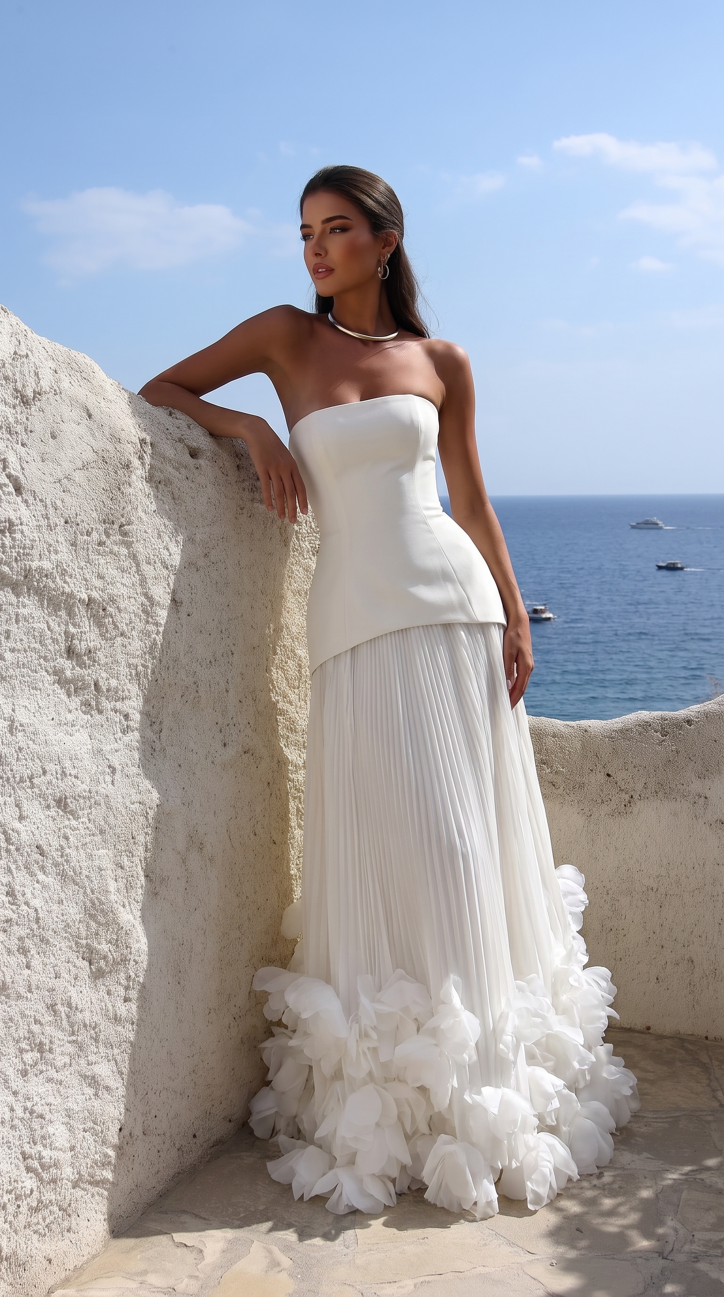 Rochelle | Strapless Floral Maxi Dress