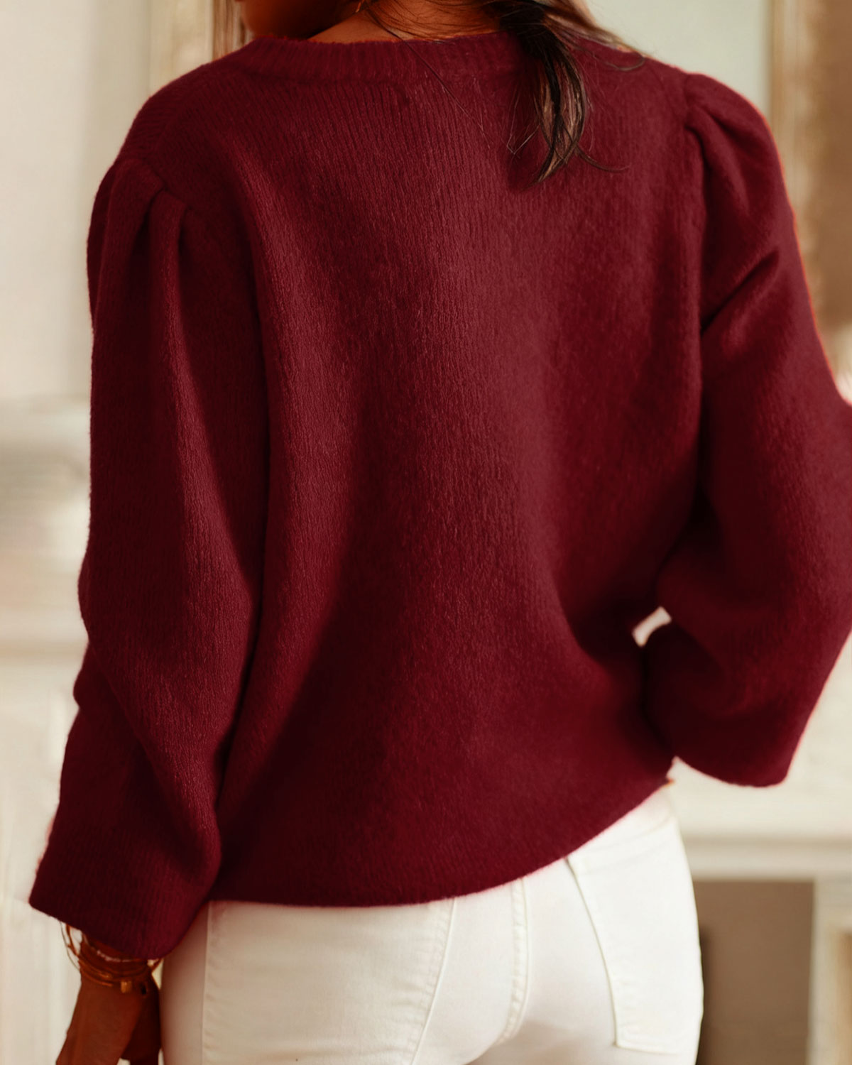 Zola | Women's Round Neck Relaxed Knit Cardigan