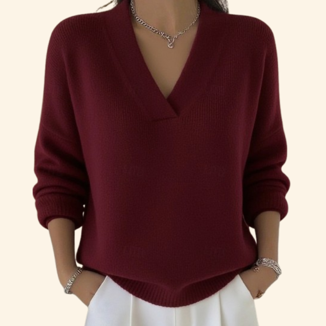 Marina | Relaxed Fit V-Neck Sweater