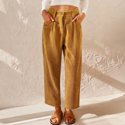 Wren | Women's Wide Leg Corduroy Pants, High Waist