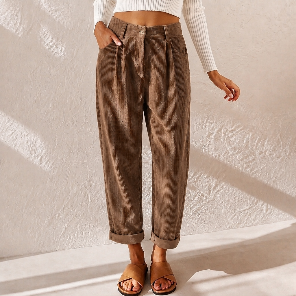 Wren | Women's Wide Leg Corduroy Pants, High Waist