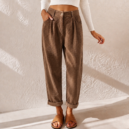 Wren | Women's Wide Leg Corduroy Pants, High Waist