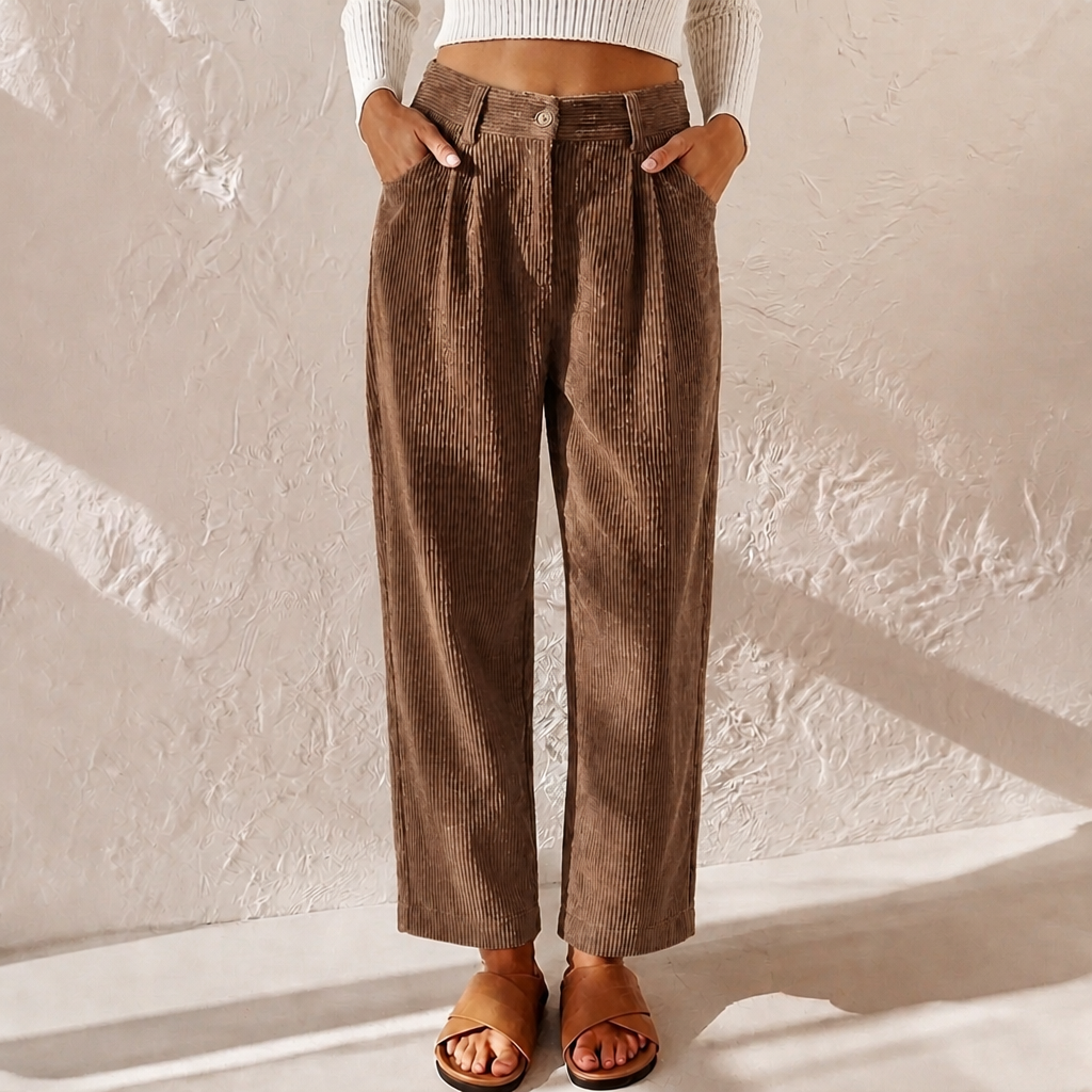 Wren | Women's Wide Leg Corduroy Pants, High Waist