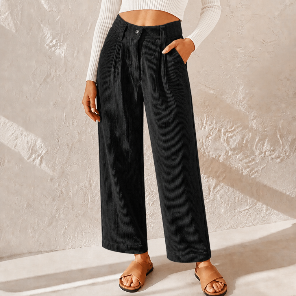 Wren | Women's Wide Leg Corduroy Pants, High Waist