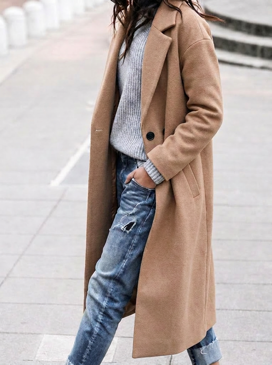 Lara | Women's Oversized Lapel Trench Coat