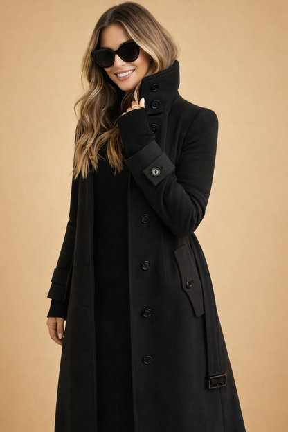 Ellie | Double-Breasted High Stand-Up Collar Winter Coat
