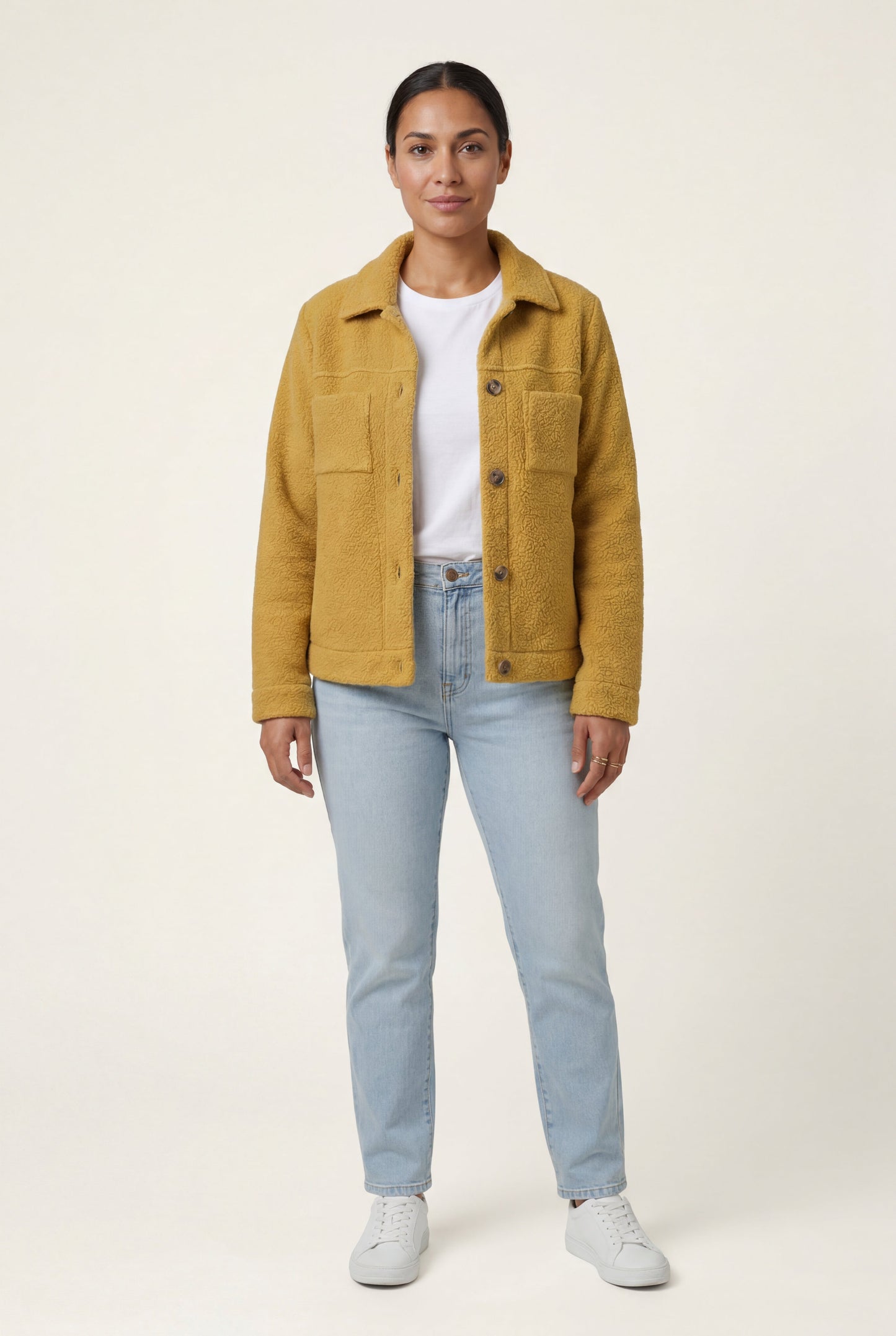 Fern | Women's Teddy Shacket, Relaxed Plush Jacket